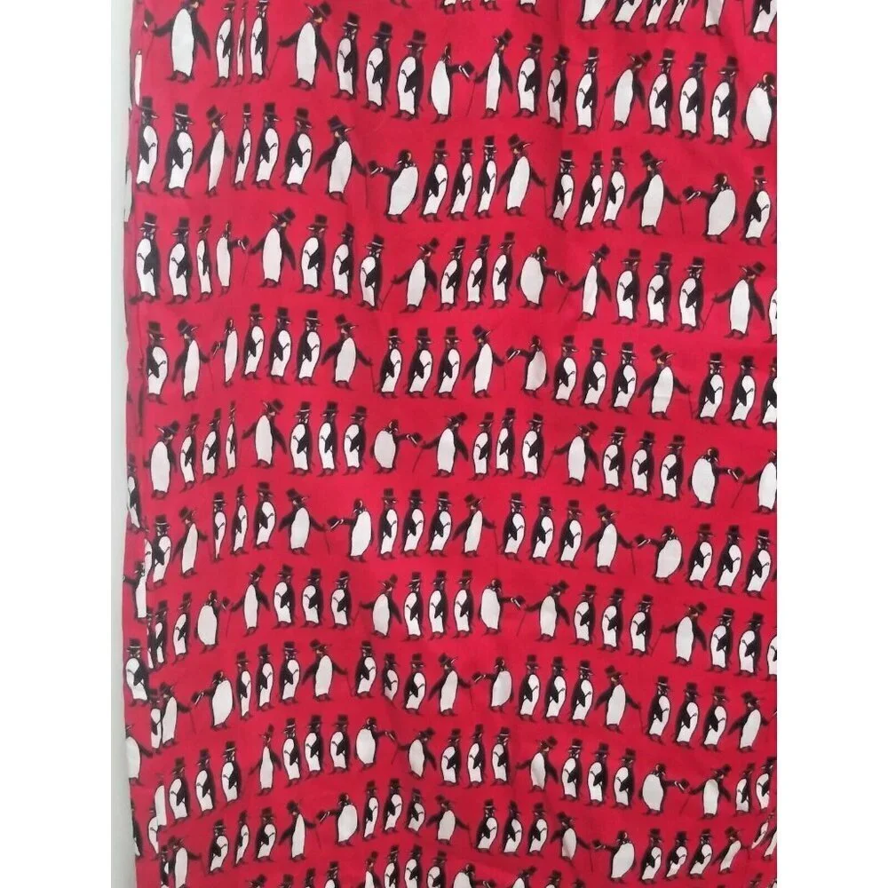 Tommy Hilfiger Men’s Pajama Pants XL Red PENGUIN PRINT allover Lounge Sleep EUC